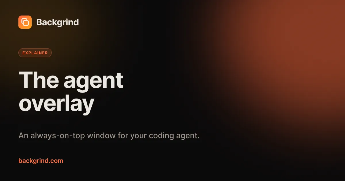 What is an AI coding agent overlay?