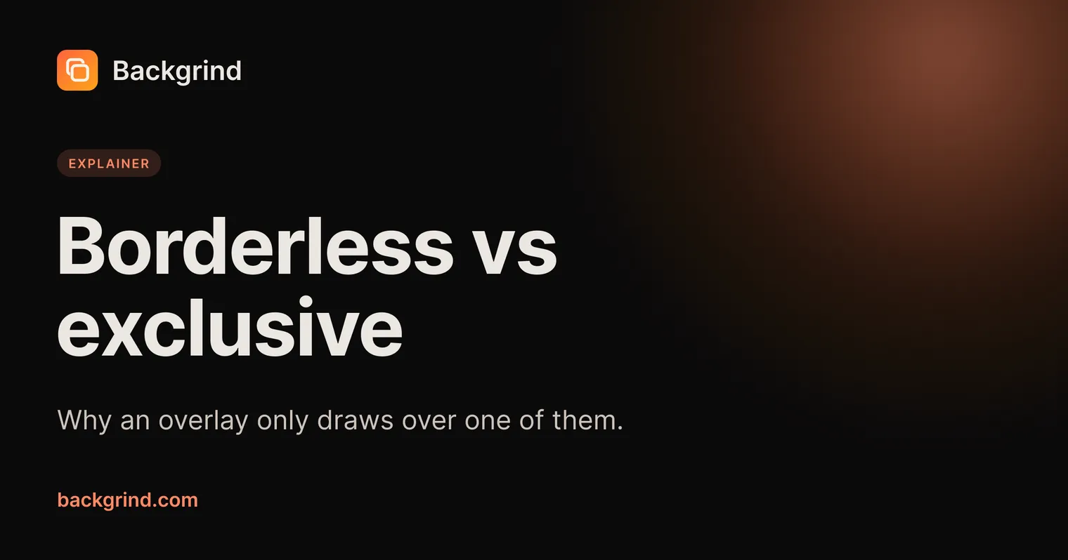 Exclusive fullscreen vs borderless: which should you use?
