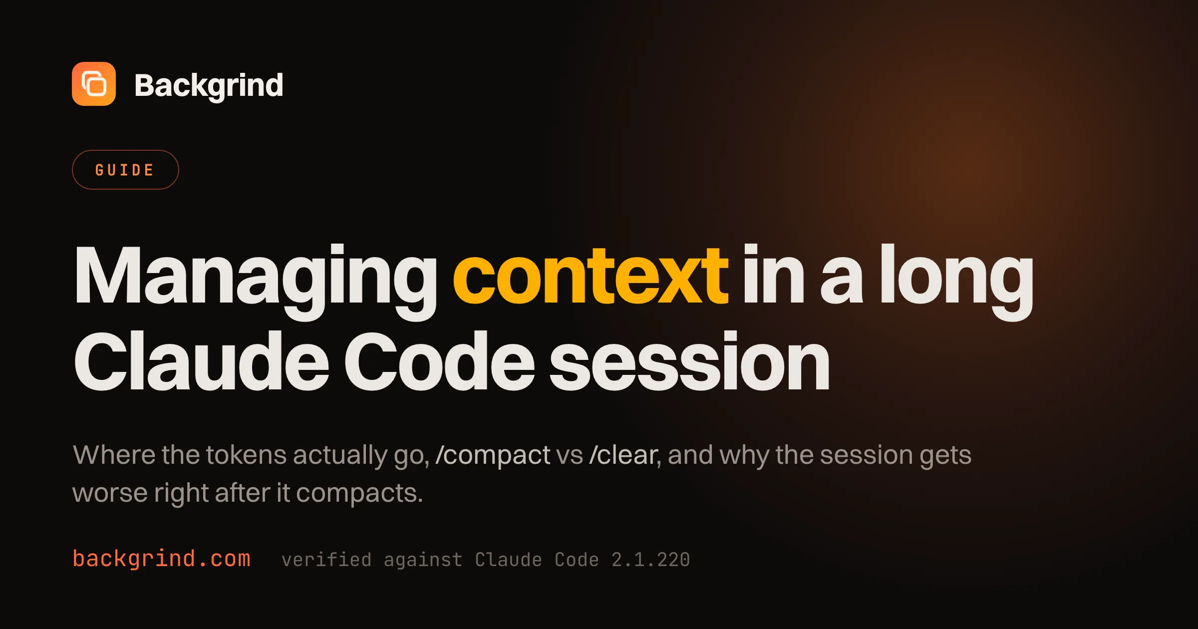 Managing context in a long Claude Code session