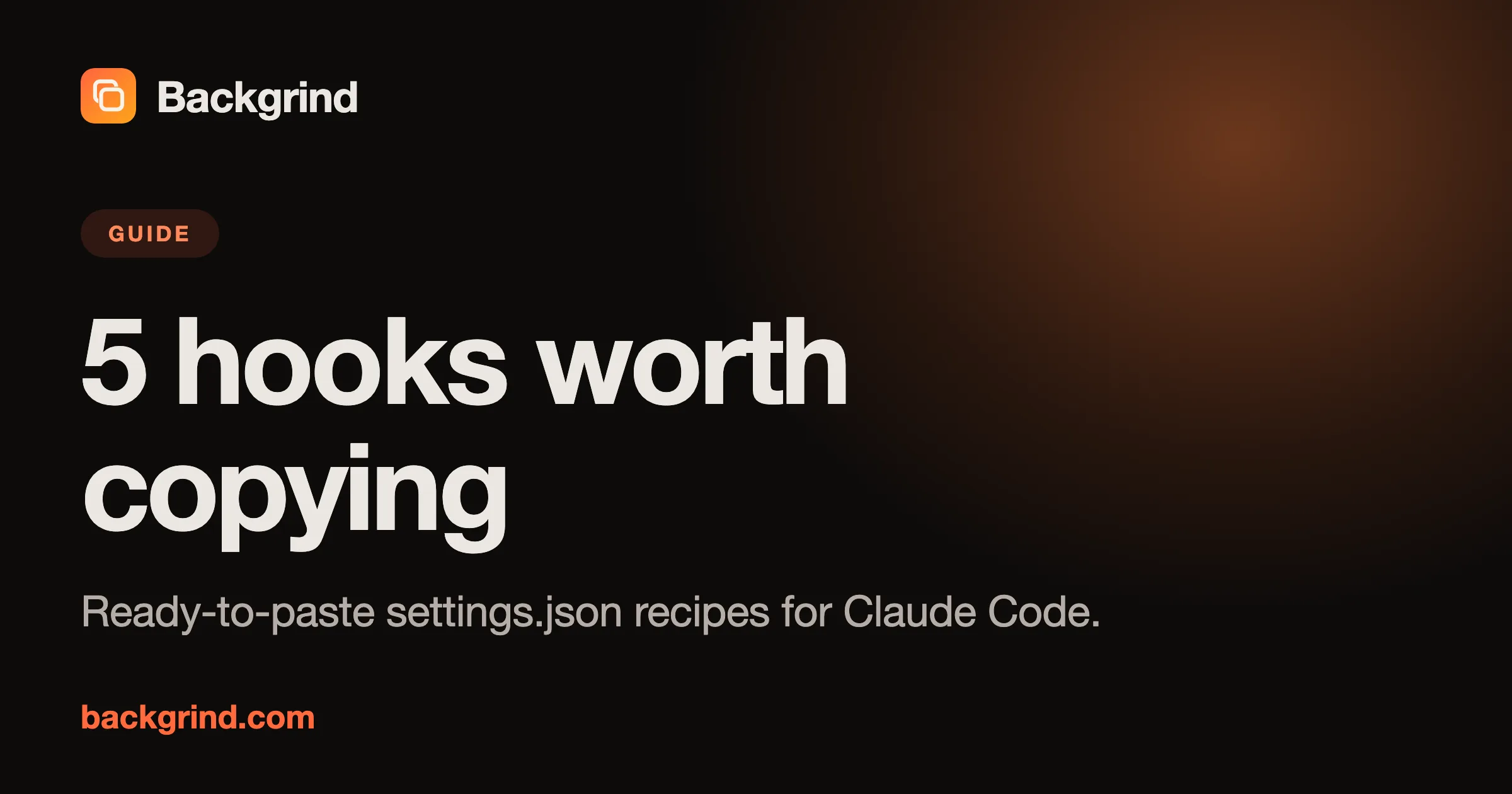 Five Claude Code hooks worth copying (with the settings.json to paste)