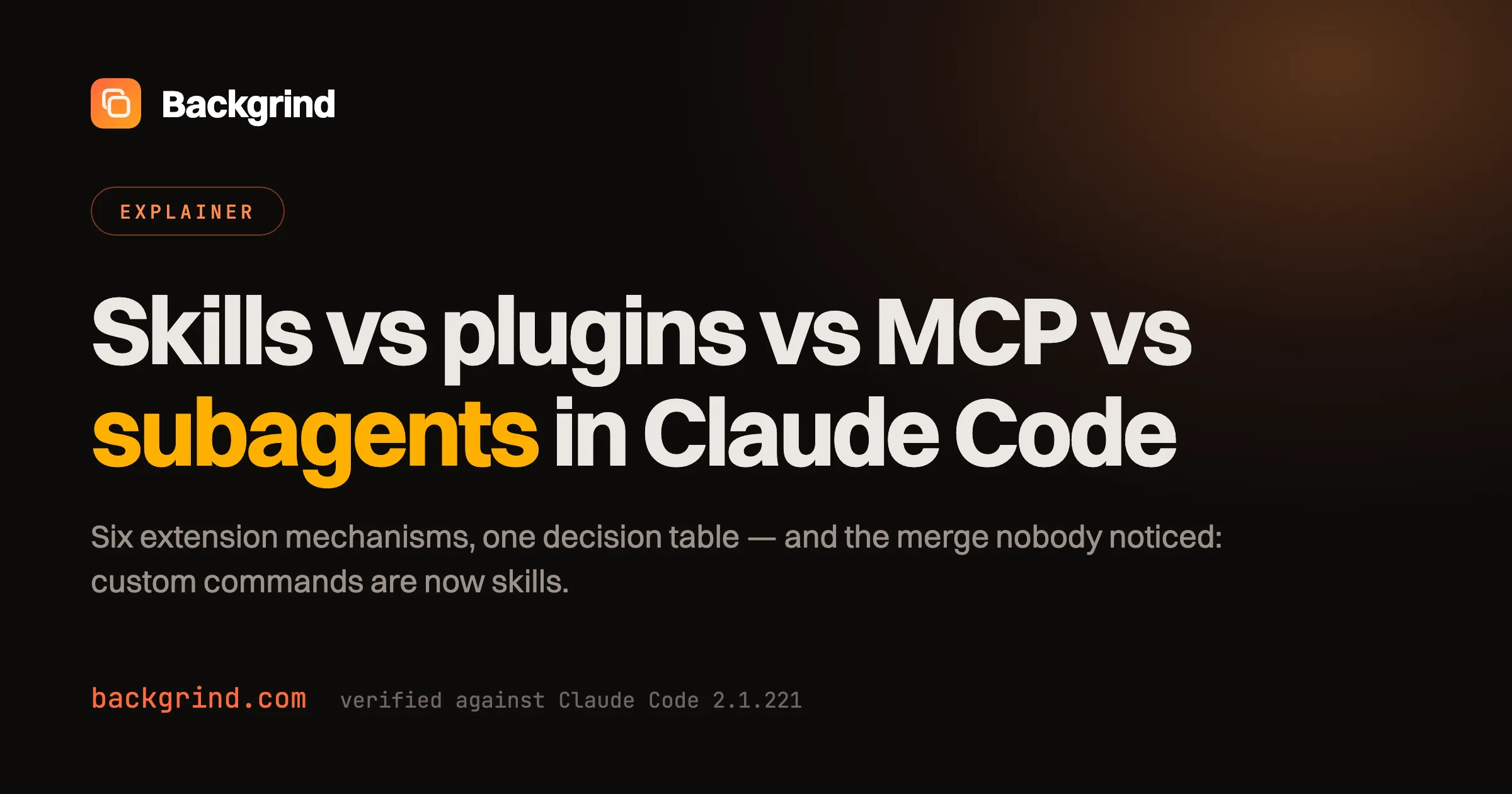 Skills vs plugins vs MCP vs subagents in Claude Code: how to choose