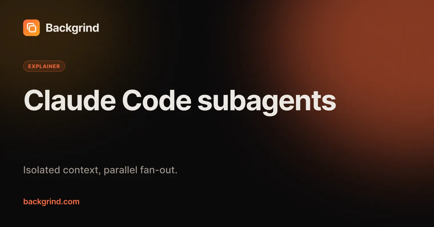 Claude Code subagents explained: isolated context, fan-out, worktrees