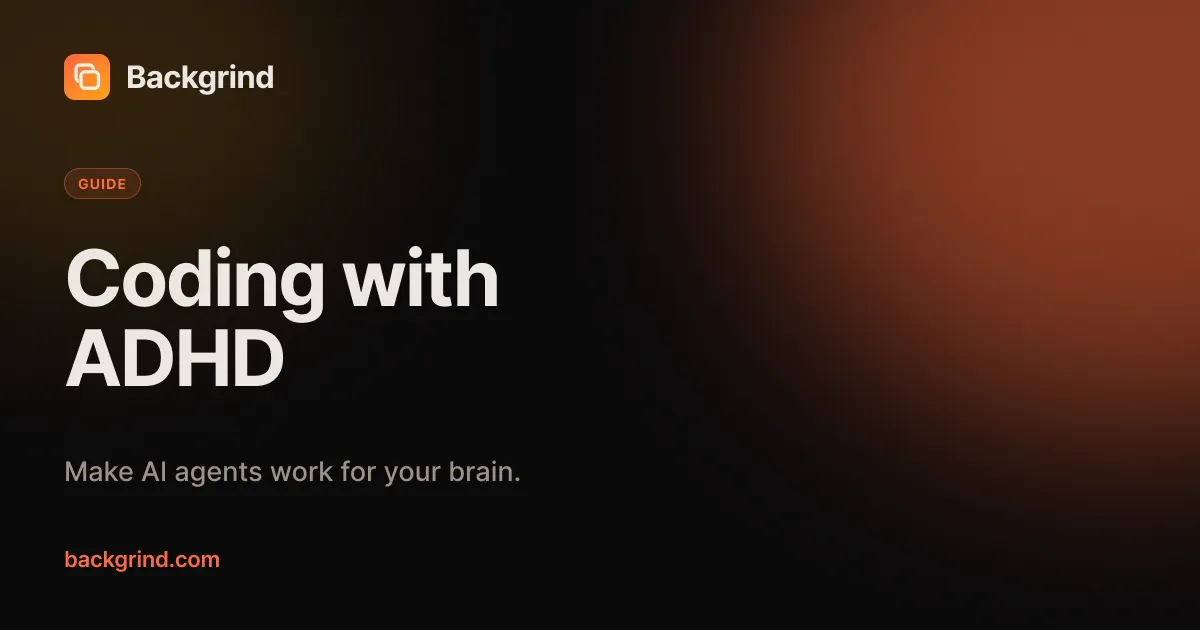 Coding with ADHD: making AI agents work for your brain
