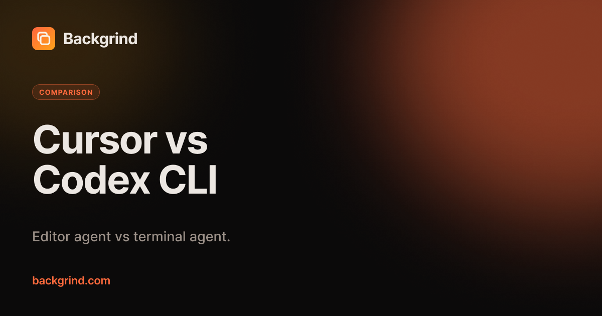 Cursor vs Codex CLI: which agent fits your workflow?