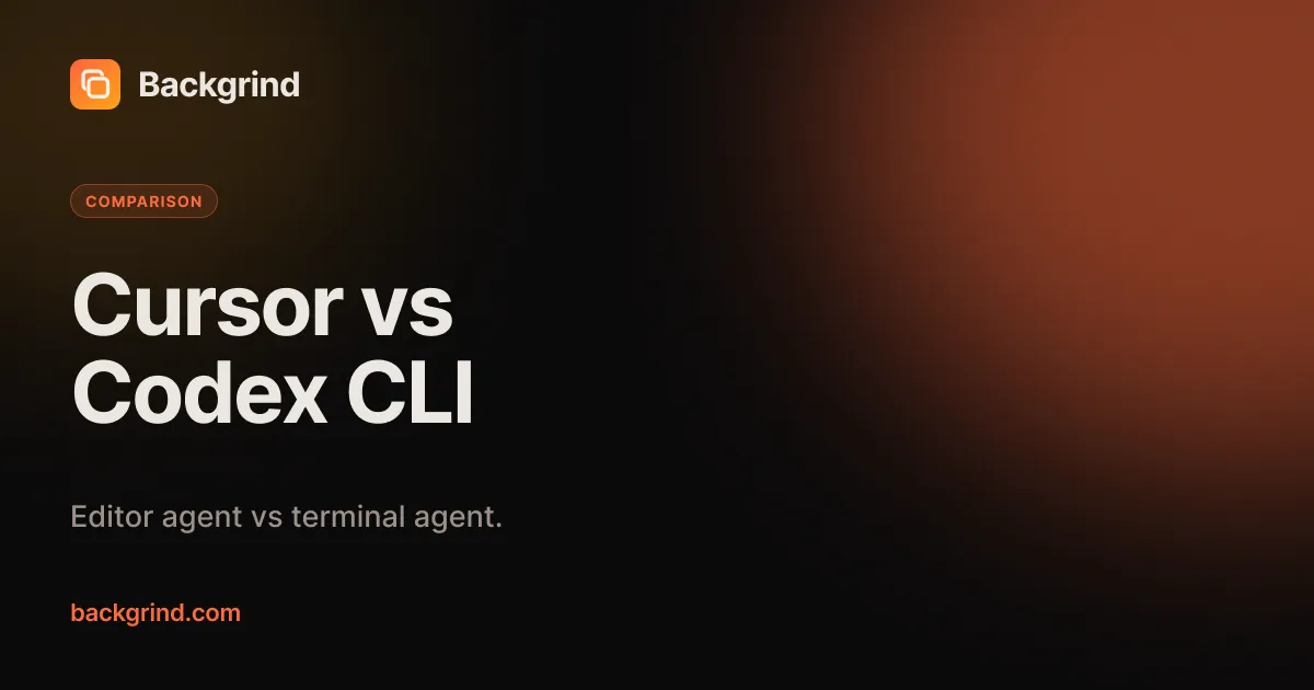 Cursor vs Codex CLI: which agent fits your workflow?