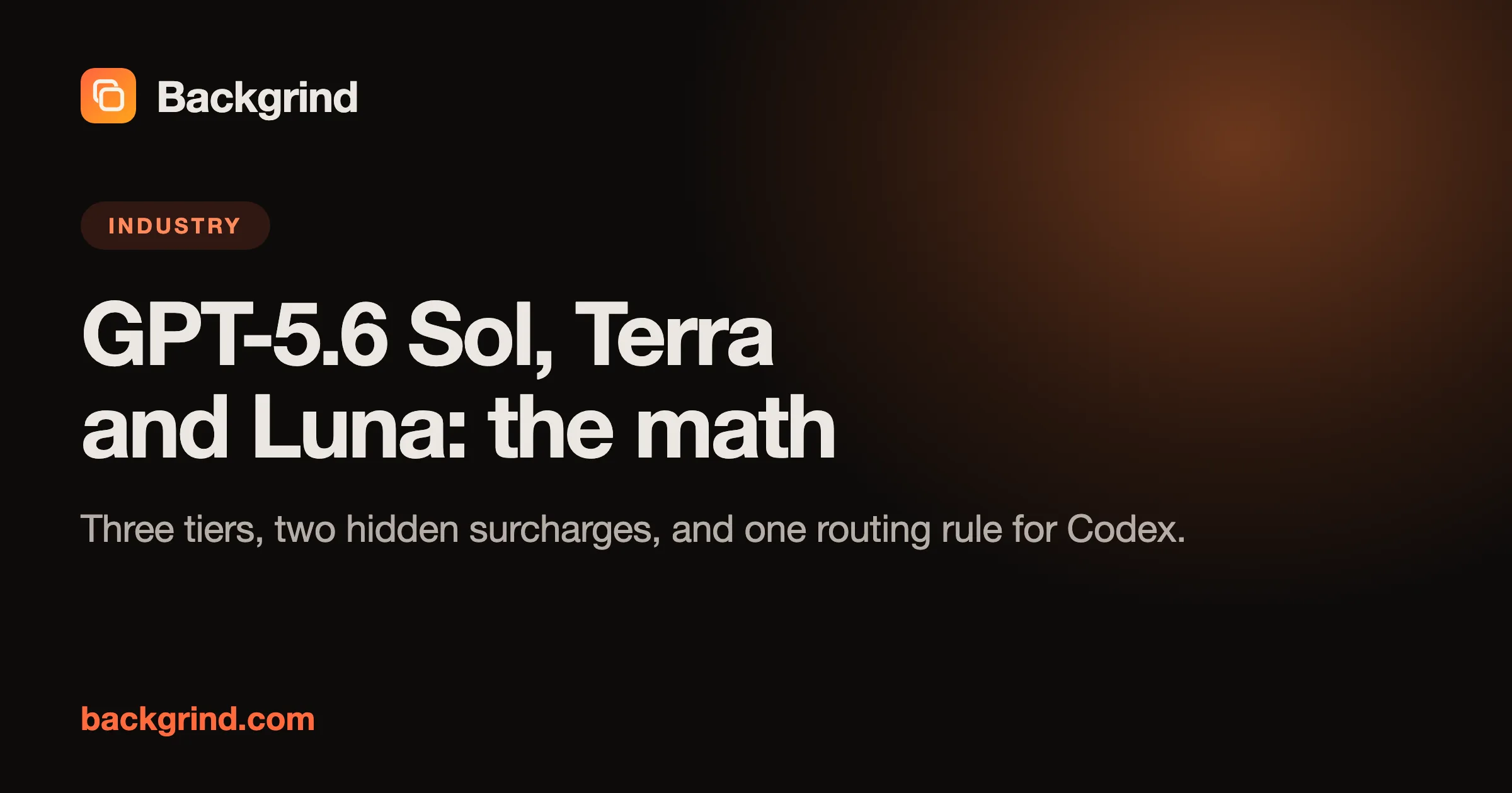 GPT-5.6 Sol, Terra and Luna: what each tier costs, and which one to point at your repo