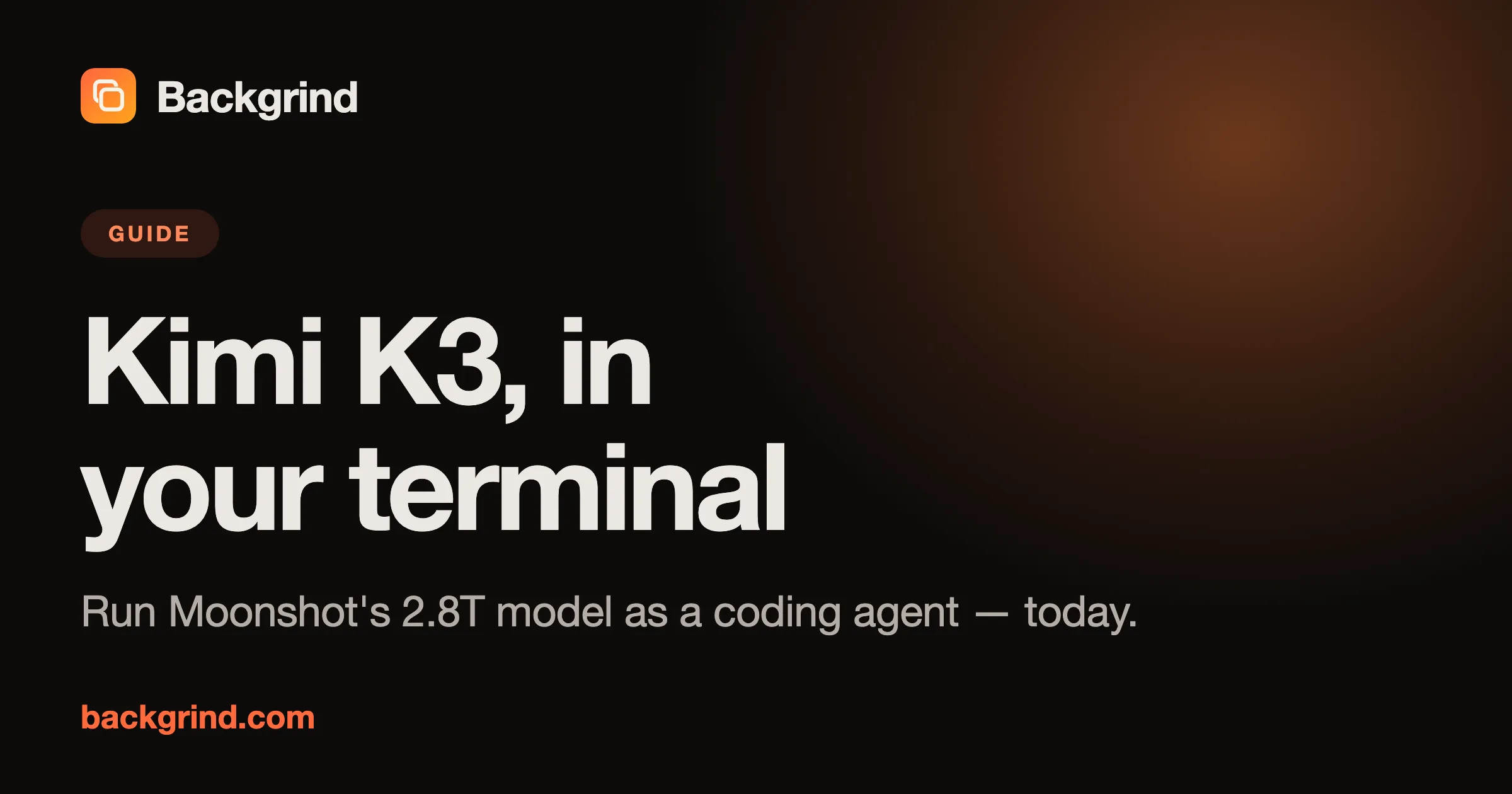 How to run Kimi K3 as a coding agent, today