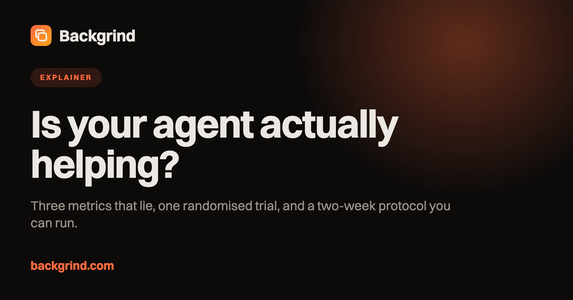 Measuring whether a coding agent is actually helping