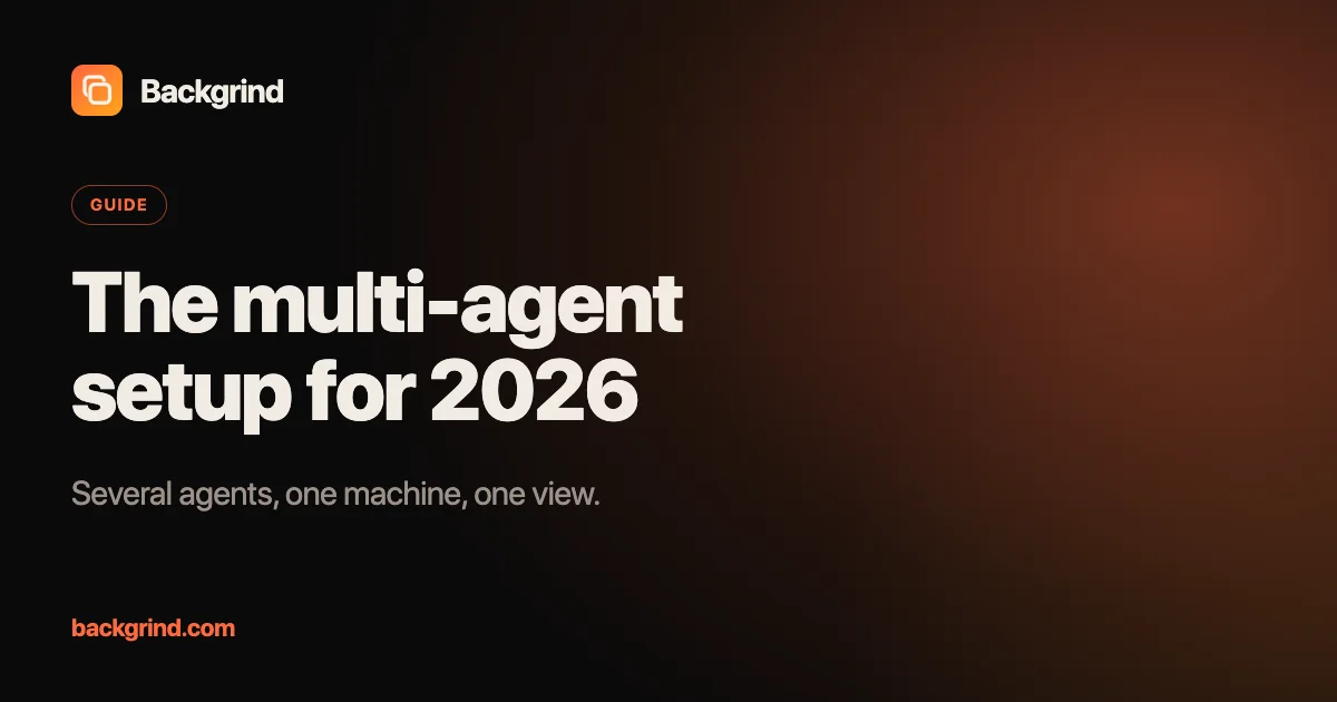 The multi-agent coding setup for 2026: several agents, one machine, one view