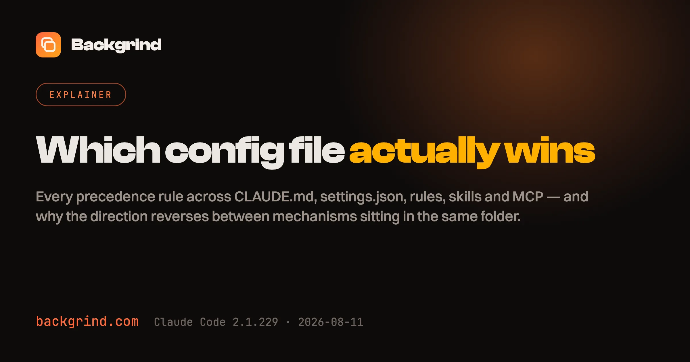 Which config file actually wins?